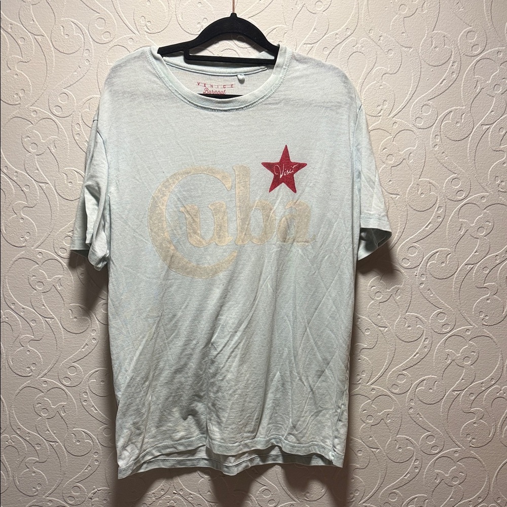 Lucky Brand Cuba Star Tee - Light Gray